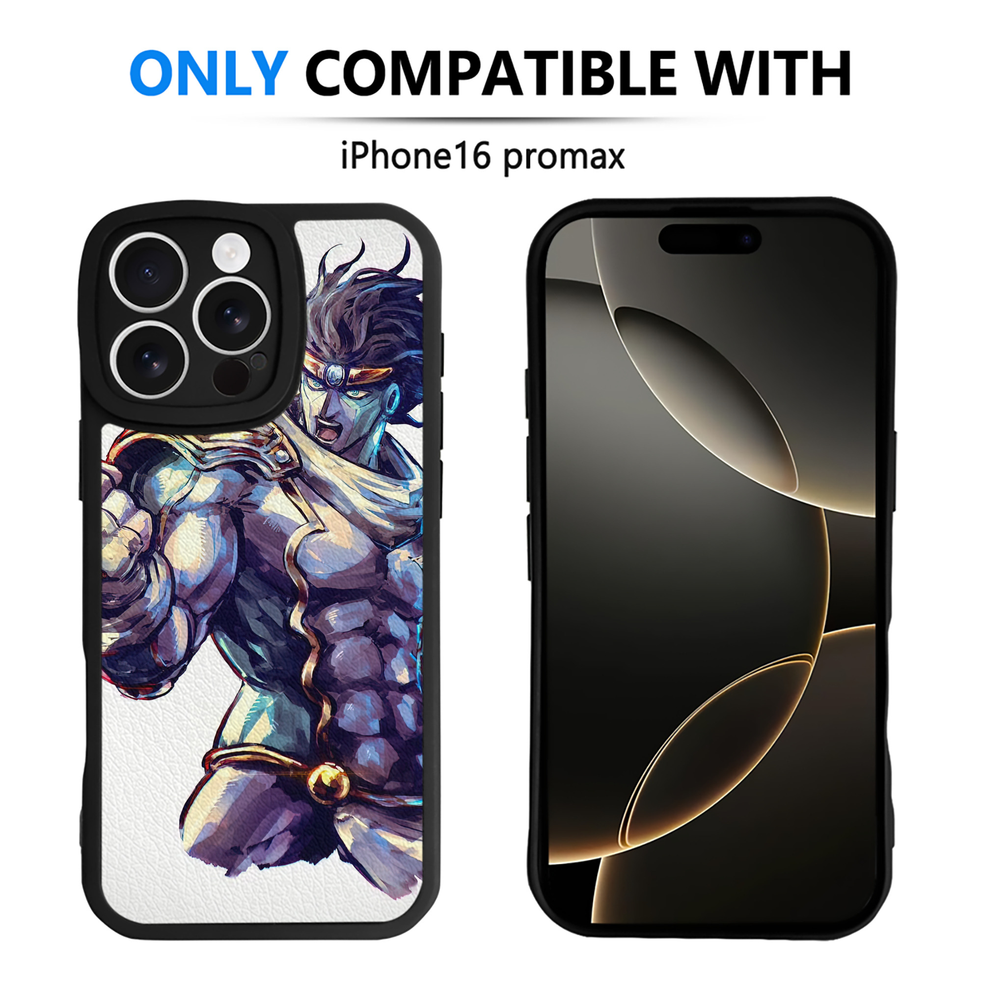 （画像用） ジョジョの奇妙な冒険 JoJo's Bizarre Adventure 【iPhone 16シリーズ対応】シリコンスマホケース（レザー調） 材質：シリコン